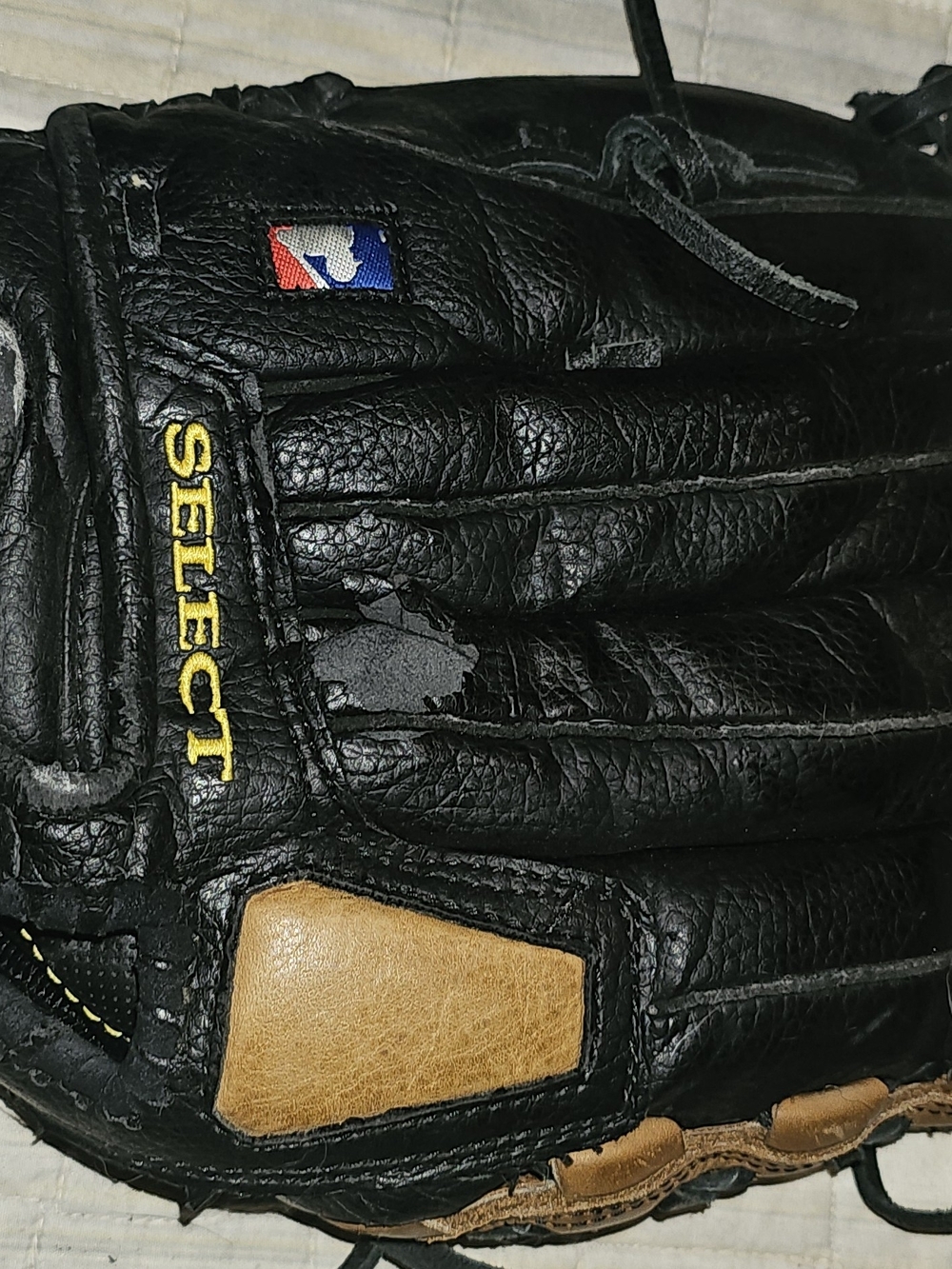 Wilson Black/Tan Leather Baseball Glove for Men